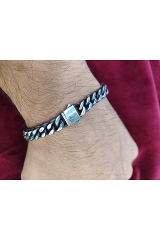 Modagümüşevi 925 Ayar Gümüş Özel Kilitli Gurmet Bileklik