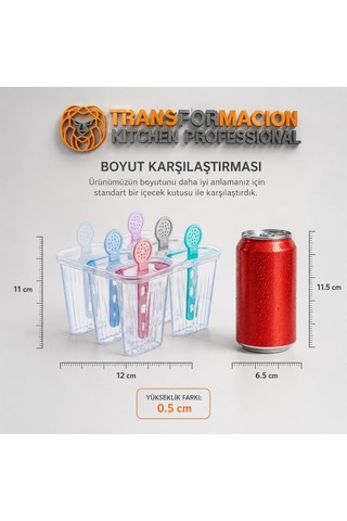 Transformacion 6'li Dondurma Ve Meybuz Kalıbı / Zindeliklı Ev Yapımı Atıştırmalık Seti 721454 Diğer