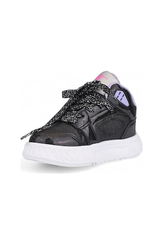 537 Çocuk Okul Öncesi Bilekli Sneaker Siyah/lila