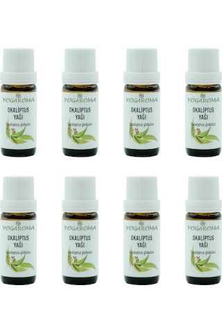 Npo Yogaroma Ferahlatıcı Aromaterapi 10ml Saf Ve Doğal Okaliptus Uçucu Yağ 8 Adet 10 ML