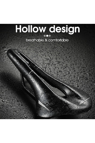 Xindoker West Bıkıng Konforlu Bisiklet Seli Seti - Yollu Bisikletler İçin Hava Geçirgen Pu Materyal - Yağmur Kapağı Ve Sıkma Aparatı Dahil Siyah-mavi Çok Renkli