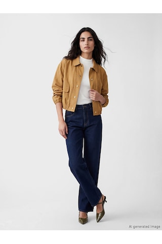 Lcw Vision Yeşil Oversize Kadın Gömlek Ceket
