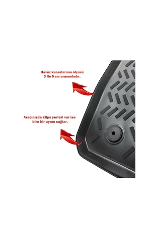 Leader Volkswagen Golf 7 3D Havuzlu Paspas 2012-2020