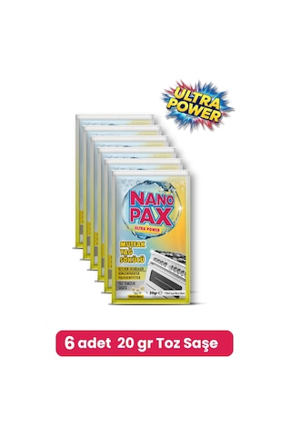 NanoPax Mutfak Yağ Sökücü Toz Temizlik Saşesi 6 x 20 G