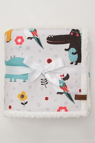 Fluffy Bebek Battaniyesi 80x100 Cm Animal Kundak Puset Çift Taraflı Koyun Tüyü Battaniye
