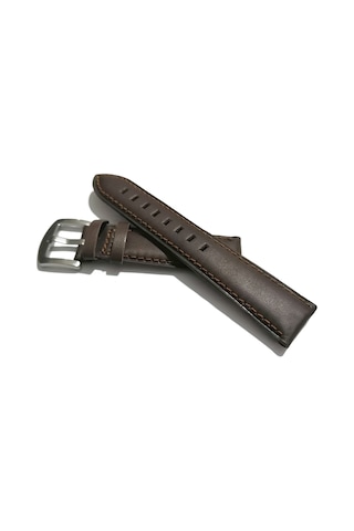 Fado & Her Saate Uyumlu Hakiki Deri Saat Kordonu Düz Kahverengi 22 Mm 465 Kahverengi