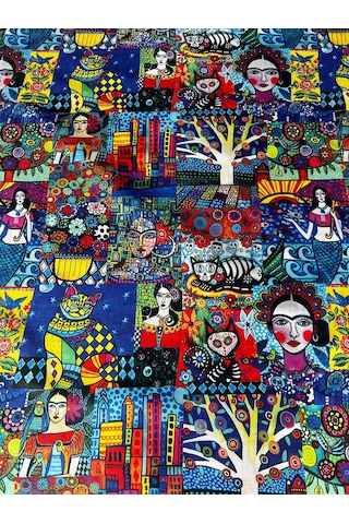 Eys Canli Renkli Desenli Döşemelik Kumaş