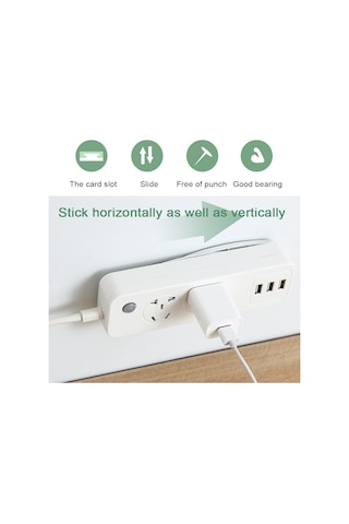 Wezone Beyaz Yumurta Şekilli 10'lu Abs Fikse Aleti - Deliksiz, 10kg Taşıma Kapasitesi, Prizi/routeri Duvara Sabitle