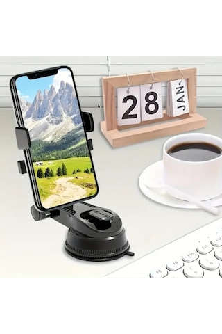 360 Derece Dönebilen Vakumlu Araç Telefon Tutucu