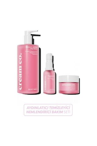 Cream Co. Aydınlatıcı Temizleyici ve Nemlendirici Bakım Seti