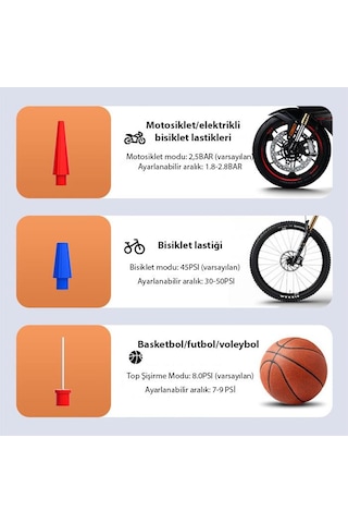 Coofbe 120w Dc 12v Akıllı Çip Korumalı Kablolu Led Ekran Araç Lastik Pompa Kompresör Lastik Şişirme