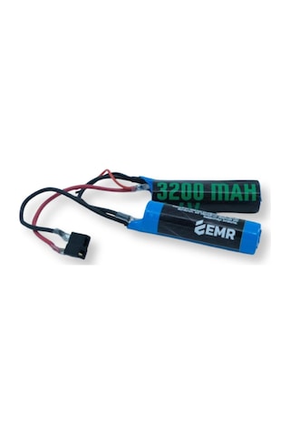 Emr 7.4v 3200mah Lithium Ion İki Yaprak Airsoft Pil T-plug