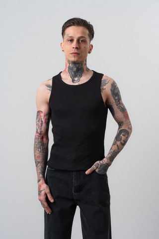 Respire Erkek Tank Top Atlet Siyah