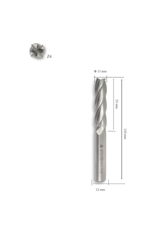 Mte 13 Mm Uzun Parmak Freze Hss-co8 Dın 844/b-n