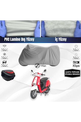 Mondial 50 Revival Motosiklet Brandası Arka Çanta Topcase Uyumlu Motor Branda