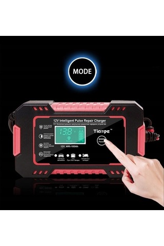 Novahub Trading Şarj Pil Motosiklet Kırmızı Cihazı Araba Akıllı 6a 12v - Em