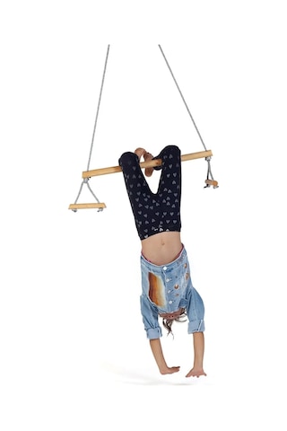 Çocuk Ahşap İp 6 Merdiven Ve Trapez Salıncak 2 Li Eğitici Settırmanma Kulesi & Trapez Jimlastik Salı