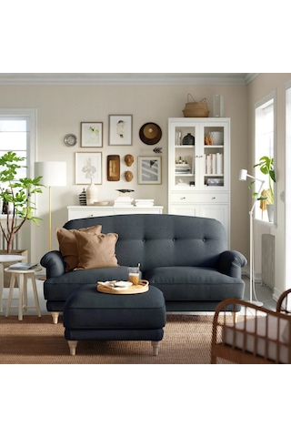 Ikea Antrasit Lüks Kanepe - 2'li Kanepe