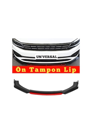Opel İle Uyumlu Vectra 2002-2008 Ön Lip 4 Parça Kırmızı Tampon Eki
