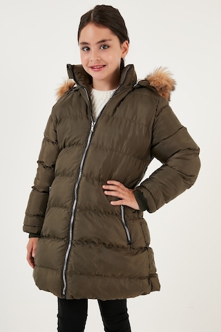 Lela Içi Peluş Astarlı Çıkarılabilir Kapüşonlu Suya Dayanıklı Kız Çocuk Mont 5761910 Haki