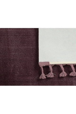 Madame Coco Carol Saçaklı Halı - Antrasit - 80x150 Cm 1khalı0966