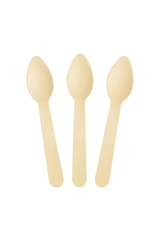 Ecovilka Tek Kullanımlık Ahşap Kaşıklar 11 Cm 100 Adet 43488225 100 adet