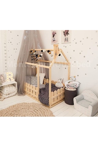 Montessori Yatak Çitli Model 90 x 190