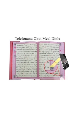 Kur'An-I Kerim Bilgisayar Hatlı Pembe Renk Rahle Boy (Kur-An 0...