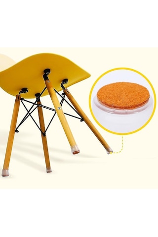 24 Adet Keçeli Silikon Sandalye Bacak Koruyucuları Sert Ahşap Zeminler İçin Elastik Bacak Kılıfı Diğer