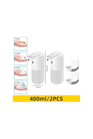 Tutuculu 2 Adet-dokunmasız Otomatik Sabunluk Sensörlü Köpük Tip-c Şarjlı Yüksek Kapasiteli Ayarlanabilir Anahtarlı Akıllı Sıvı Sabunluk