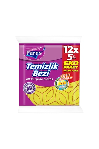 Temizlik Bezi 5'li Paket 34 X 35 Cm 12'li Paket Diğer