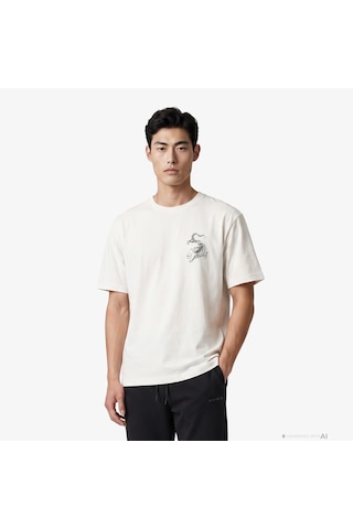 Unıted4 Regular Fit Erkek Krem T-shirt Spencer 2800400
