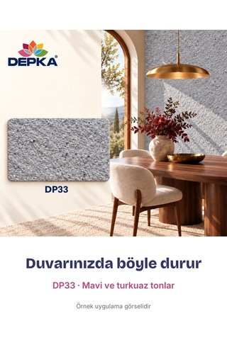 Depka Pamuk Sıva Dp33 2 Kg 7-8 M² İpek Sıva Alternatifi Isı Ve Ses Yalıtımlı Dekoratif Sıva