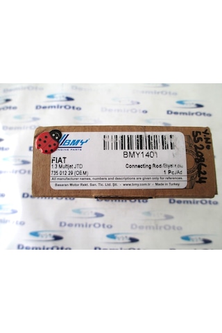 55208624 Piston Kolu 1,3 Albea-Linea-Doblo-Egea-Punto 1401 BMY