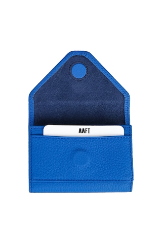 Mft Leather Hakiki Deri Kadın Akordiyon Cüzdan Mia 2190 Flother Mat Saks Mavi