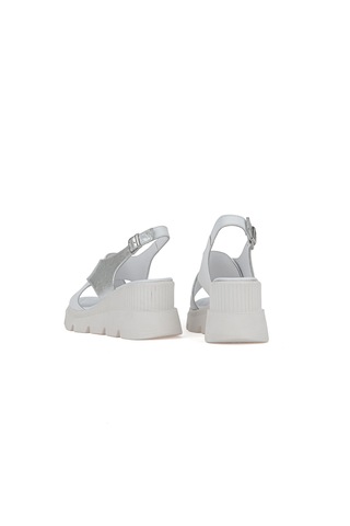 Ziya Kadın Hakiki Deri Dolgu Topuk Sandalet 1611020z2005 Beyaz 1611020z2005 500 36