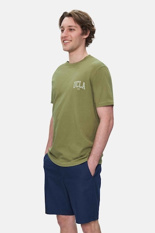 Tatum Haki Bisiklet Yaka Baskılı Standard Fit Erkek Tshirt Haki