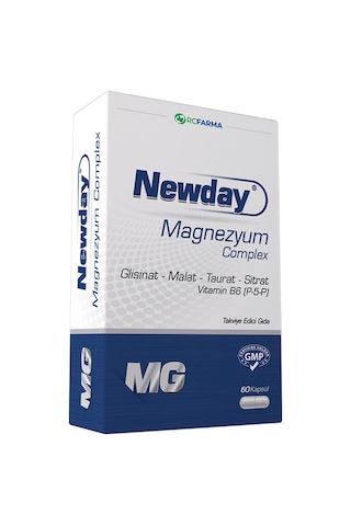 Newday Magnezyum Complex Vitamin B6, 60 Kapsül