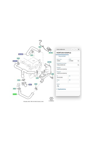 Hortum Komple Yağ Buhar Ayırıcı Connect 02 Ibr 19887 - Ys6q 6a804 Ba