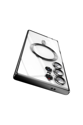 Samsung Galaxy Uyumlu S24 Ultra Kılıf Kamera Lens Magsafe Wirelles Şarj