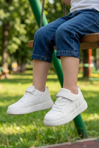 Cool Beyaz Cırtlı Hafif Unisex Çocuk Spor Ayakkabı Eldon P
