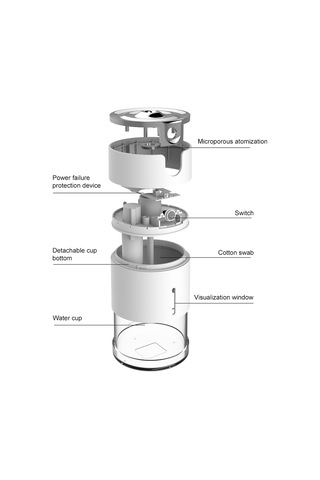 Wt-h16 Usb Şarjlı Su Desenli Atomize Nemlendirici, Renkli Gece Işıkları, Su Tankı Kapasitesi: 300 Ml Mavi