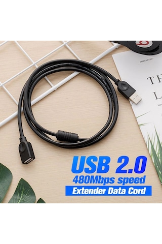 Komponentci 1.5 Metre Usb 2.0 Uzatma Kablosu Dişi Erkek Usb Uzatma Kablo