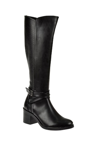 Pullman Topuklu Kadın Çizme SMS-4210 SİYAH Siyah