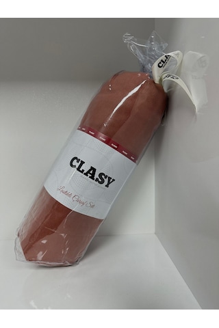 Clasy Ranforce Lastikli Çarşaf Seti Tek Kişilik Düz Kiremit Rengi Çok Renkli