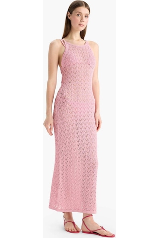 Defacto Yuvarlak Yaka Askılı Triko Plaj Elbisesi-fall İn Love E5968ax25hspn164 Pembe