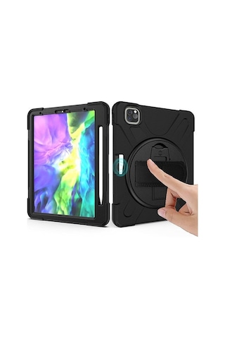 Apple Uyumlu iPad Pro11 (2021-2020-2018) Kılıf Shockproof 3 Katmanlı Standlı