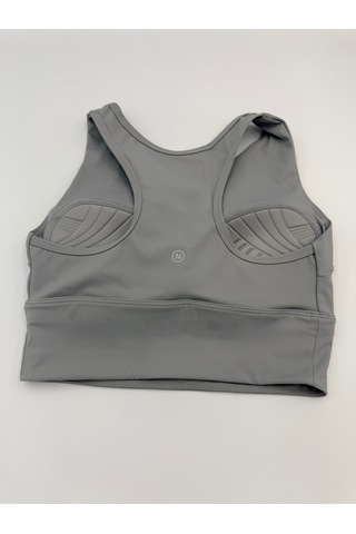 Sculpt Spor Sütyeni Yüksek Destek Toparlayıcı Fitness Yoga Spor Bra Gri