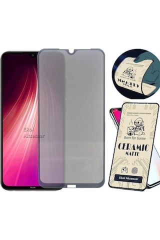 Ridmi Note 8 Tam Kaplayan 5d Mat Nano Kırılmaz Cam