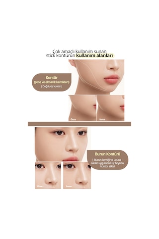 Peripera Pratik Uygulanan Çift Taraflı Kontür Stick Perıpera V Shading Blending Stick 002 Deep Brown